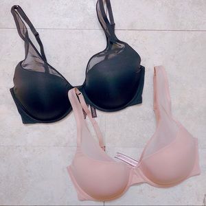 <SOLD> Victoria’s Secret 34DD Mesh Blush Black